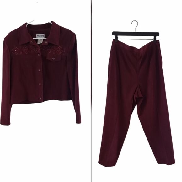 Plaza South Woman's Burgundy Pantsuit  - Picture 1 of 16